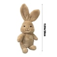 thumbnail image 3 of 12-inch Rotating Head Khaki Brown Easter Bunny Plush - Interactive Stuffed Animal Toy with Movable Neck, Soft Toddler Kids Gift & Easter Basket Stuffers Khaki, 3 of 6