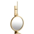 thumbnail image 4 of DecMode 8" x 49" Gold Slim Stacked 4 Layer Chain Wall Mirror with Round Pattern, 4 of 9