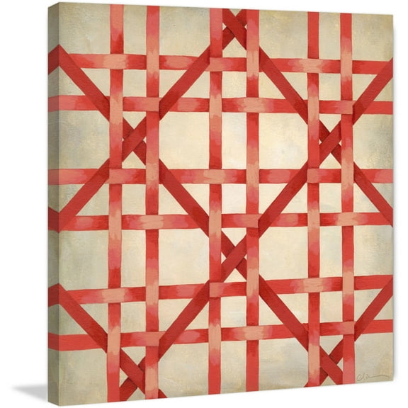 "Woven Symmetry III" Painting Print on Wrapped Canvas