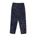 thumbnail image 5 of Naloa Navy Dark Blue Print Women’s Ultra-Soft Comfy Pajama Lounge Pants with Pockets & Drawstring, 5 of 8