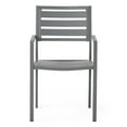 thumbnail image 4 of Noxx Outdoor 6 Seater Aluminum Dining Set with Expandable Table, Black and Gun Metal Gray, 4 of 11
