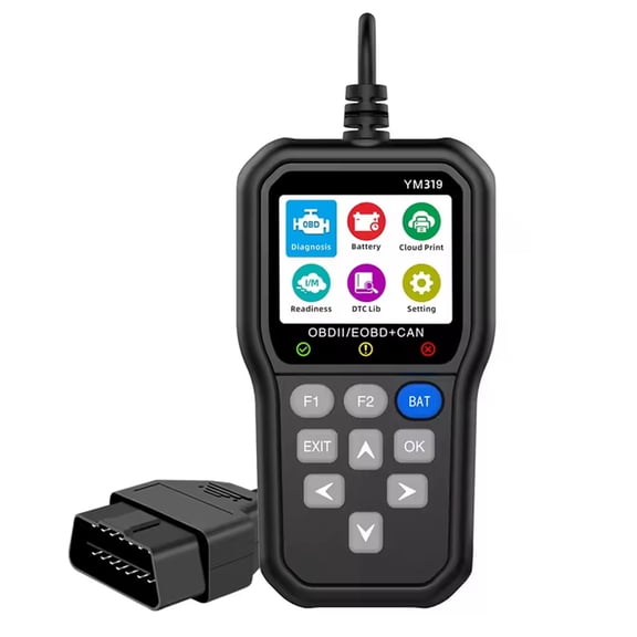 YM319 OBD2 Scanner Multi-Language Car Diagnostic Tool with Battery Tester and Code Reader