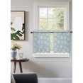 thumbnail image 3 of Blue Spring Floral Tier Curtains 24 Inch Length,Sheer Curtains for Bedroom Living Room Daisy Flowers Elegant Farmhouse Art Short Kitchen Curtains Drapes for Small Half Window 27.5"x24" 2 Panels, 3 of 7