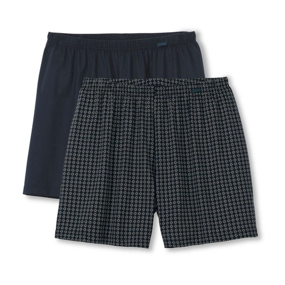 Men's Calida 24641 Prints Benefit 100% Cotton Boxer - 2 Pack (Fog 2XL)