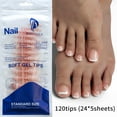 thumbnail image 2 of French White Edge Retro Gradient Nail Wear Toe, 2 of 5