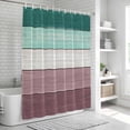 thumbnail image 5 of Purple Green Wood Grain Shower Curtain Set - Extra Long 72" x 96" Washable Bathtub Curtain with 12 Hooks, Rustic Retro Wooden Plank Waterproof Fabric Stall Shower Curtains for Bathroom/Bathtub Décor, 5 of 6