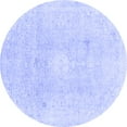 thumbnail image 1 of Ahgly Company Indoor Round Abstract Blue Modern Area Rugs, 3' Round, 1 of 4