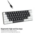 thumbnail image 3 of 60% Wired Gaming Keyboard, RGB Backlit Compact Mini Keyboard, Ergonomic, Mechanical Feeling 61 Keys Keyboard for PC Gamers, Typist, Office, Business, 3 of 7
