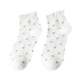 thumbnail image 3 of Stockings Casual Sailor Socks With Lace Trim Heart Pattern Lightweight Comfort for Everyday Wear on Spring and Fall, 3 of 3