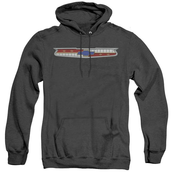 Chevrolet 56 Bel Air Emblem Adult Heather Hoodie Sweatshirt Black
