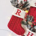 thumbnail image 3 of Medias de punto de copo de nieve para el hogar, colgante de árbol, letras de Navidad, alfabeto, calcetines rojos, regalo de Navidad, 3 of 4