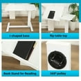 thumbnail image 5 of Versatile Height Adjustable Overbed Table with Wheels for Laptop Use - Mobile Rolling Bedside Desk for Comfort, 5 of 9