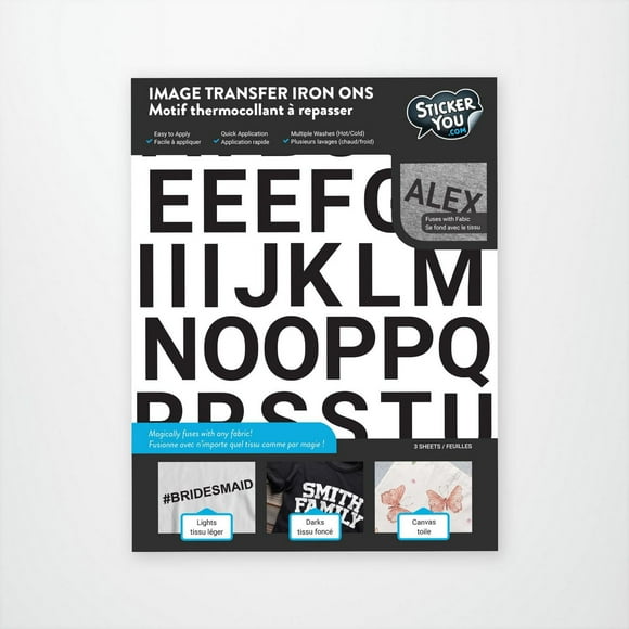 Lettres et chiffres thermocollant 3 feuilles