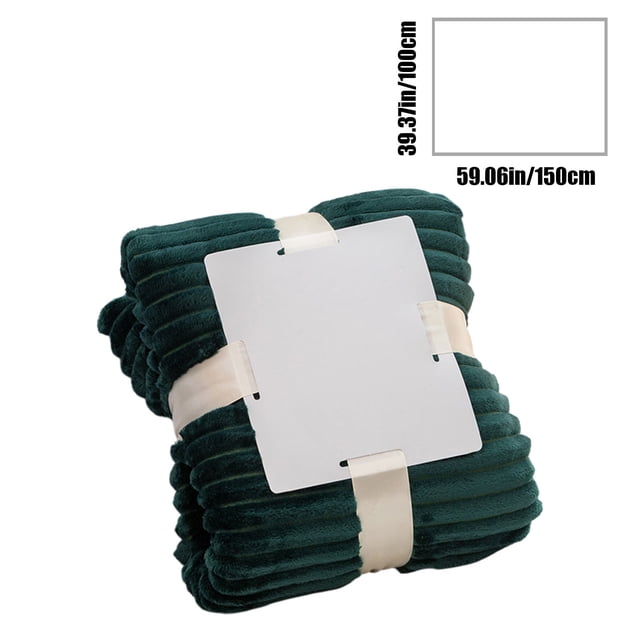 Oversized Cooling Quilt Wave Design Temperature Regulating 79x59in Double Layer Blanket Green