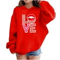 thumbnail image 1 of RXMEKW Heart Print Full-Zip Hooded Sweatshirt for Boys And Girls In Medium And Large With Pockets, 1 of 8