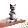 thumbnail image 2 of Auspicious-buddha Cat Statue, Zen Prayer Pose Cat Figurita, Relaxed Yoga Meditando Cat, Escultura de jardín al aire libre, 1 pieza Kuyhfg Bienvenido a Kuyhfg, 2 of 5