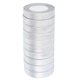 thumbnail image 2 of Cinta De Satén Con Purpurina, Accesorios Plateados Para Bricolaje, Rollo De Cinta De Satén, 10 Rollos Para Ingeniería De Flores Para Diseño De Embalaje ANGGREK Gift Wrapping Ribbon, 2 of 8