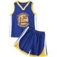 thumbnail image 1 of NBA Golden State Warriors Stephen Curry #30 Basketball jersey Blue cm v 110, 1 of 5