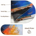 thumbnail image 6 of 6'x9' Area Rugs, Orange Blue Indoor Outdoor Area Rug for Living Room Bedroom, Geometric Oil Painting Modern Abstract Washable Bathroom Rugs Kitchen Floor Carpet Mats Home Decor Aesthetic, 6 of 8