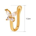 thumbnail image 6 of Jiaroswwei Nose Ring Butterfly Rhinestones Jewelry Simple Electroplating Nose Cuff Septum Nose Jewelry, 6 of 8