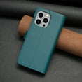 thumbnail image 5 of Zipper Wallet Case for iPhone 15 Pro, for Women & Men Flip Purse Cover with Credit Card Slots Wrist Hand Strap Kickstand, PU Leather Magnetic Clasp TPU Shockproof Phone Case, Green, 5 of 8