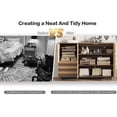 thumbnail image 6 of Leumius 55"Buffet Sideboard Cabinet Storage, Versatile Kitchen Storage Cabinet with Hand Carved Craftsmanship Featuring 2 Drawers and 3 Doors for Living Room Home Office Brown+Yellow, 6 of 9