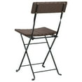 thumbnail image 5 of vidaXL Chair Outdoor Bistro Accent Folding Side Chair Poly Rattan and Steel, 5 of 9