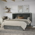 thumbnail image 3 of AFI Chelsea Queen Murphy Bed Chest with Mattress, Storage & Built-in Charging, Grey, 3 of 21