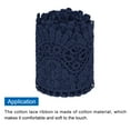thumbnail image 3 of Uxcell Cinta de Encaje Ancha de 4" de 5 Yardas con Patrón Floral en Encaje Azul Marino para Costura, 3 of 6