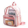 thumbnail image 3 of Trendy Dual-Color Transparent PVC Backpack for Men & Women - Waterproof, Spacious Storage for Cosmetics/Travel Essentials, Lightweight & Compact Design, Ideal for Students/Travelers, In-Stock Black, 3 of 6