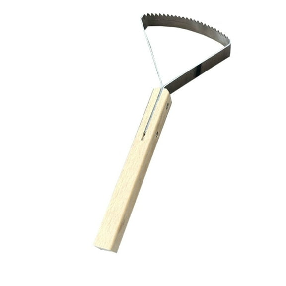 MXHHR 12.2 Inch Metal Weeder with Ergonomic Wood Handle, Rust-Resistant 1 Pack Gardening, Rake, Hand