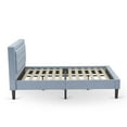 thumbnail image 3 of East West Furniture Fannin Wood and Linen Fabric Full Size Bed in Denim Blue, 3 of 5