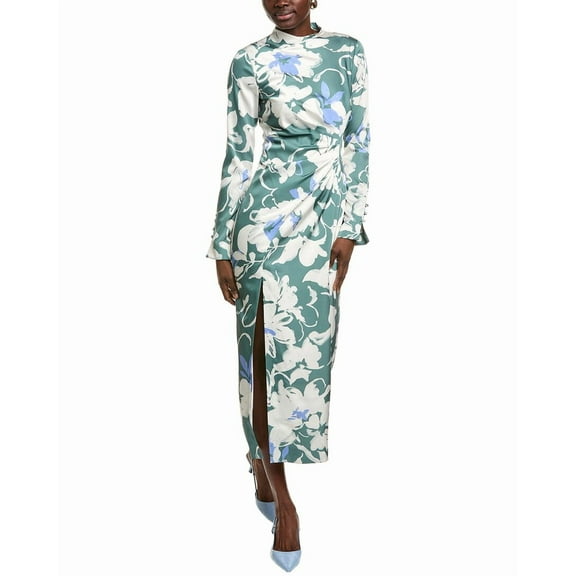 Lela Rose womens Draped Sheath Dress, 0, Green