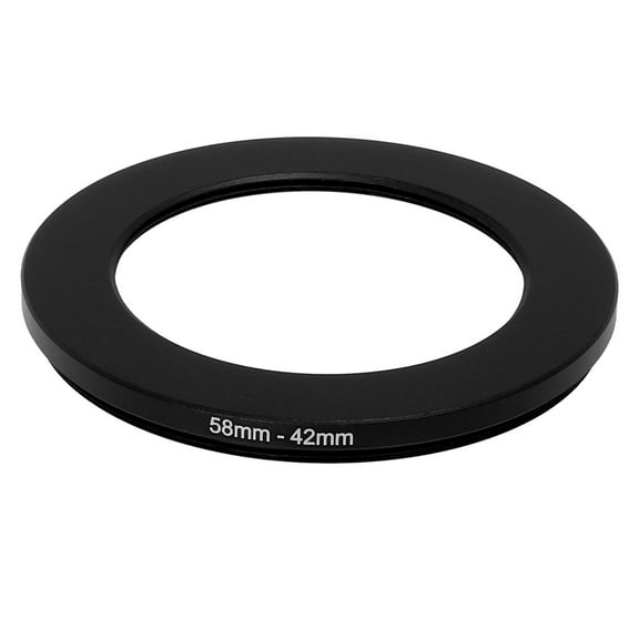Camera Parts 58mm-42mm Lens Filter Step Down Ring Adapter Black