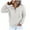 White, variant on WEIYLL Hoodies Women Street Style Solid Color Button Collar Pocket Drawstring Sports White Women's Cold Weather Sweaters (size XL )