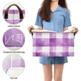 thumbnail image 5 of Yayeee Foldable Storage Basket for Shelves with Handles Set of 2 Waterproof Cloth Bins, Purple and White Pattern, 5 of 7