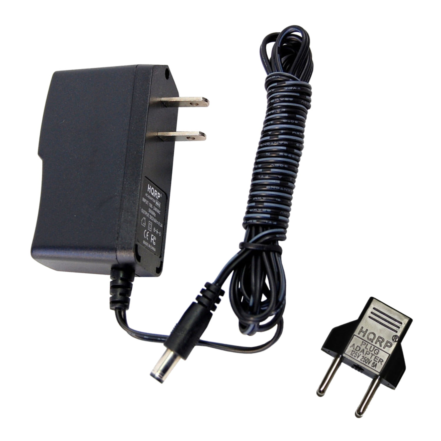HQRP AC Adapter Power Supply for Boss DR-3 DR. RHYTHM DR-5 DR. RHYTHM  SECTION Guitar Effects pedals Replacement HQRP Euro Plug Adapter 