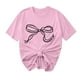 thumbnail image 1 of Primavera Top Mujeres Moda Casual Nueva Cinta de Arco Impresa Cuello Redondo Camiseta de Manga Corta, Camiseta de Cuello Tripulado, 1 of 8