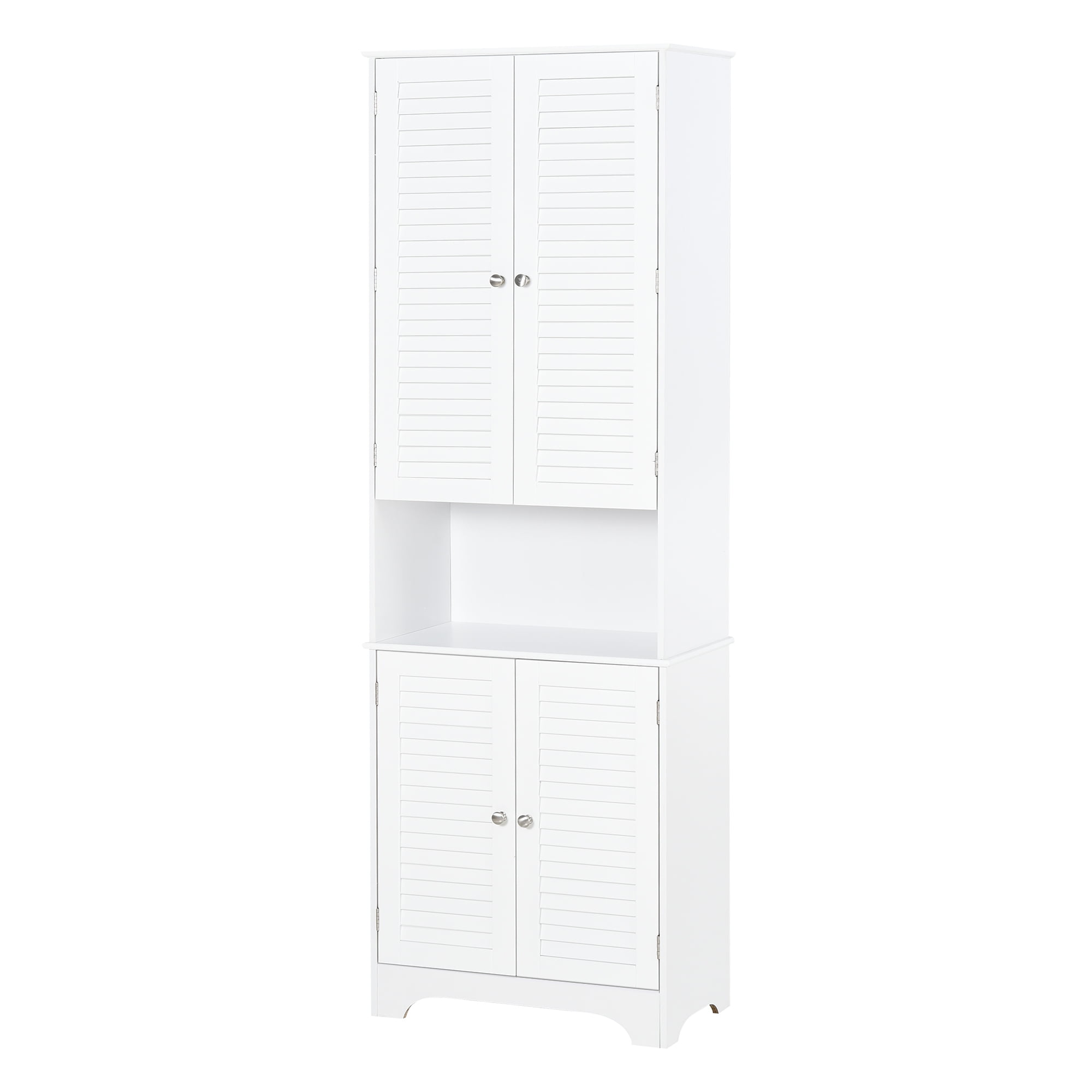 Freestanding Bathroom Storage with Shutter Doors and