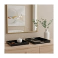 thumbnail image 2 of Trays for House, Bed, or Coffee Table Decor - Classic Trays with Cutout Handles for Centerpiece Table Decorations - Minimalist Trinket, Jewelry, or Bathroom Vanity Trays - Set of 2, 18", 14", Black, 2 of 12