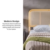 Walker Edison Rattan-Panel Queen Platform Bedframe - Walmart.com