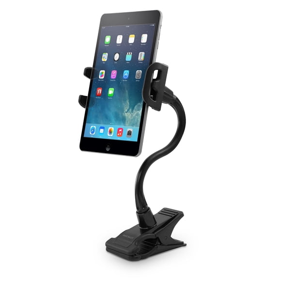 Soporte para tableta y clip para teléfono con cuello de cisne ajustable por Macally