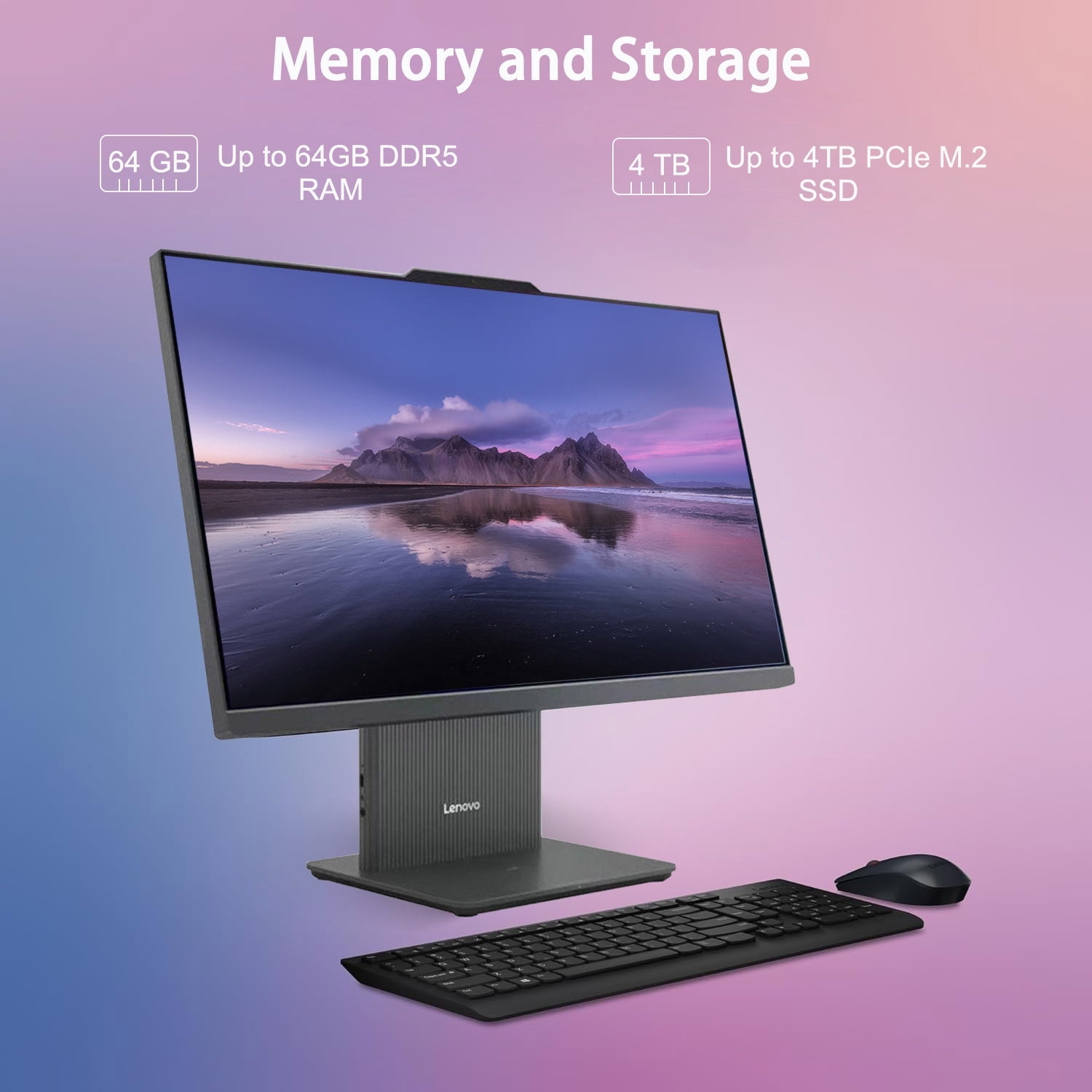 Lenovo IdeaCentre 27 F0HM0018US All-in-One Computer, Intel Core i7-13620H, 32 GB DDR5 , 1 TB PCI Express NVMe SSD,27" FHD Touch, Desktop, Luna Gray