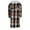 #357-Khaki, variant on Wowcloth Women's Plaid Long Sleeve Hooded Coat - Button-Front & Dual Pockets Casual Longline Coat for Everyday Wear