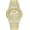 Gold, variant on Men's/Womens Unisex Crystal Watch Full Bling Iced-Out Cuban Watch Oblong Silver/Gold Wristwatch Hip-Hop Stainless Steel Bracelet Watch