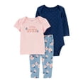 thumbnail image 1 of Set 3pzs c/pantalón Carter's Child of Mine Azul Estampado Floral 0-3M, 1 of 4