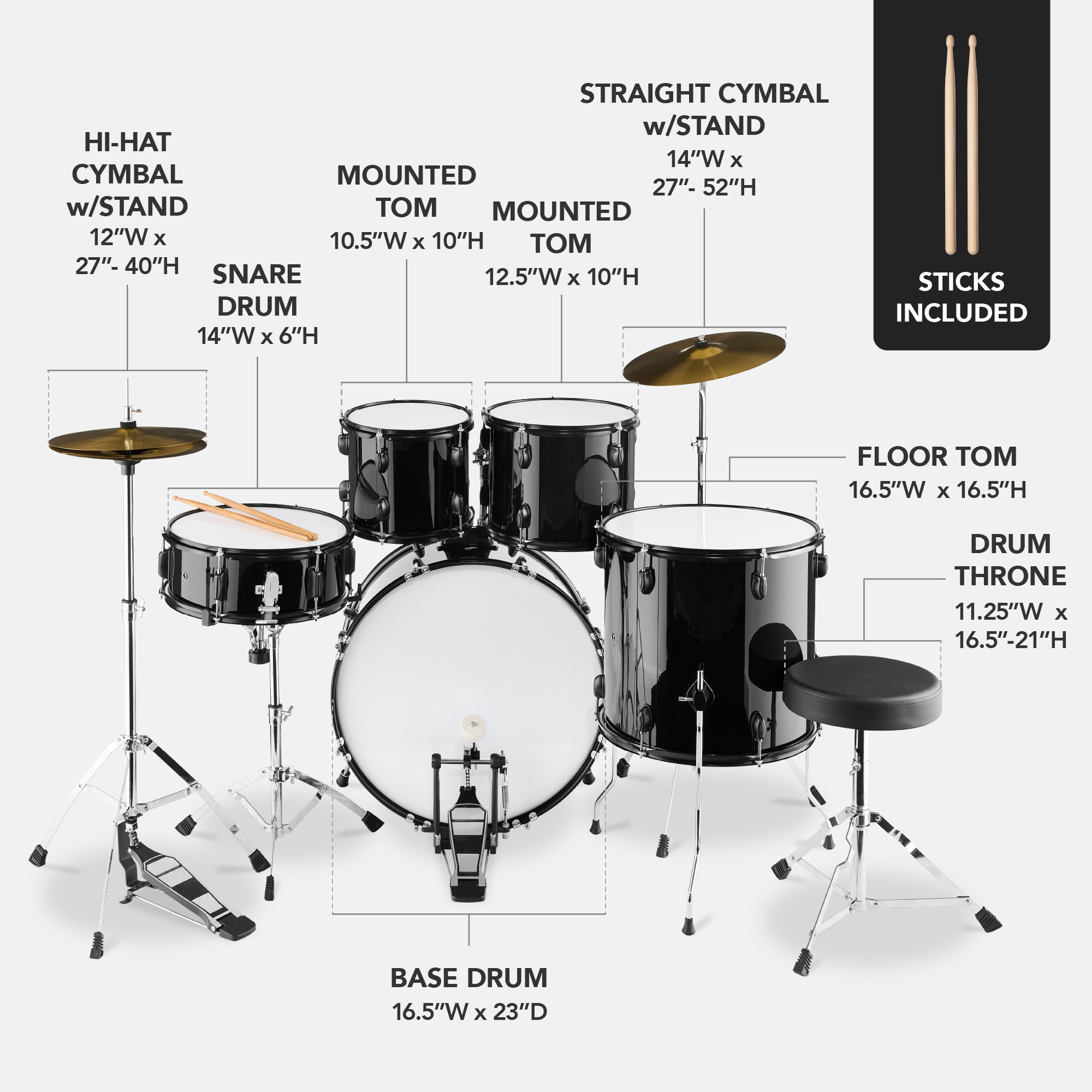Best Choice Products 5-Piece Acoustic Drum Set photo 2