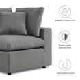 thumbnail image 3 of Modular Lounge Loveseat Deep Sofa, Charcoal Grey Gray, Fabric, Modern Contemporary, Outdoor Patio Balcony Cafe Bistro Garden Furniture Hotel Hospitality, 3 of 9