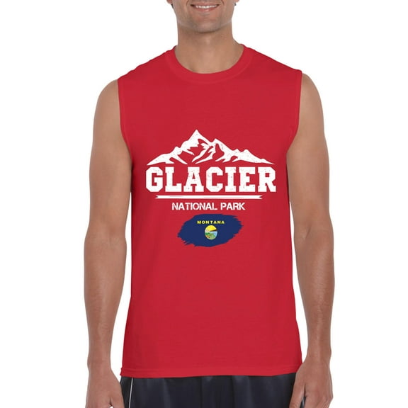 NIB - Men's Graphic T-Shirt Sleeveless - Glacier National Park