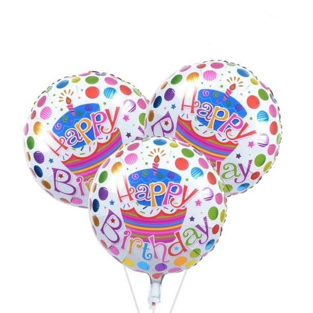 KAKOWELY 12 globos de aluminio de 18 pulgadas con diseño de puntos redondos y helio Mylar para decoración de fiestas de cumpleaños.